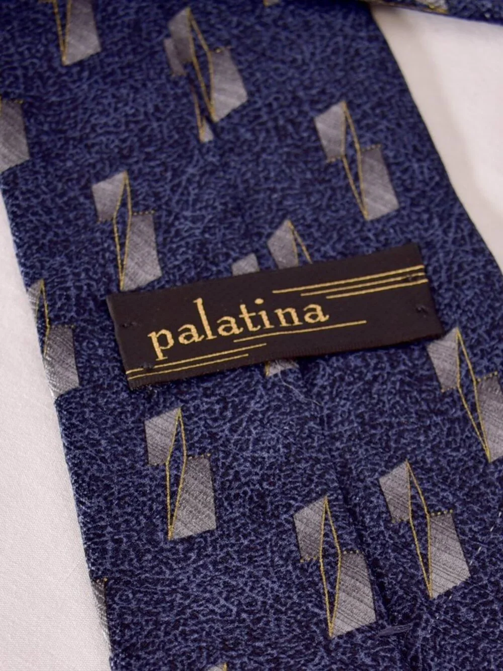 Palatina Men's Tie Blue & Grey
